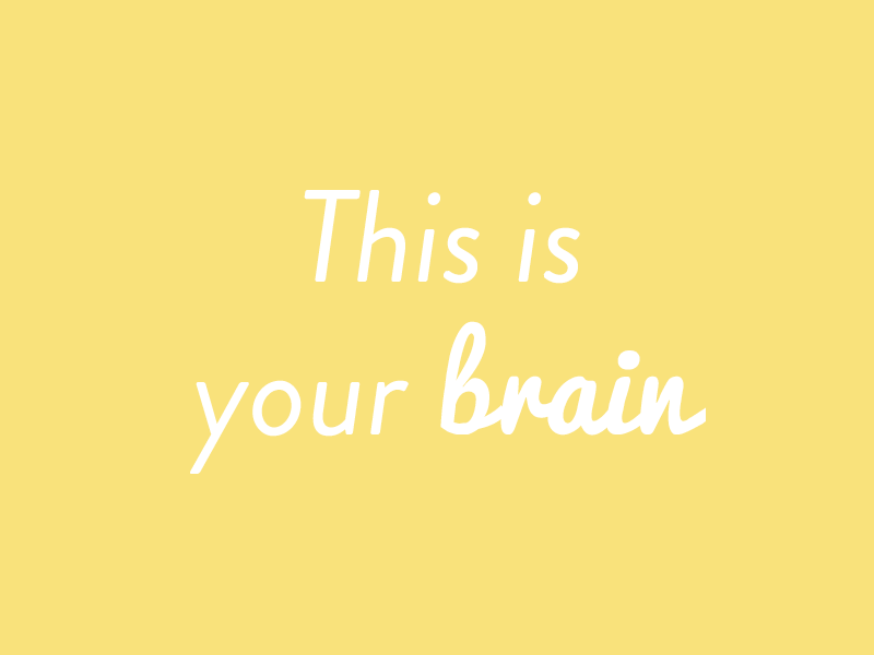 This is your brain...on drugs 3d character drugs typography