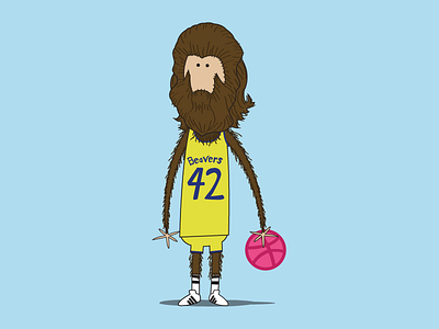 Hello Dribbblers cartoon illustration retro teen wolf