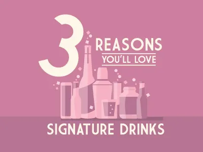 3 Reasons You'll Love Signature Drinks bar beer champagne drinks ideas love mimosa pink signature wedding wine