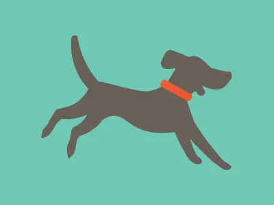 Woof dog dogwalker happy illustration vector