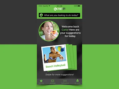 Welcome Screen app sketch sports ui user ux welcome