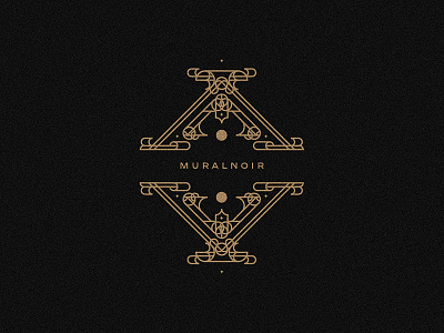 Muralnoir black geometric gold line pattern stars texture type typography vector