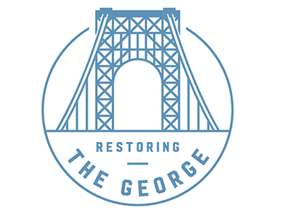 Restoring the GW Bridge logo bridge illustration logo design new york