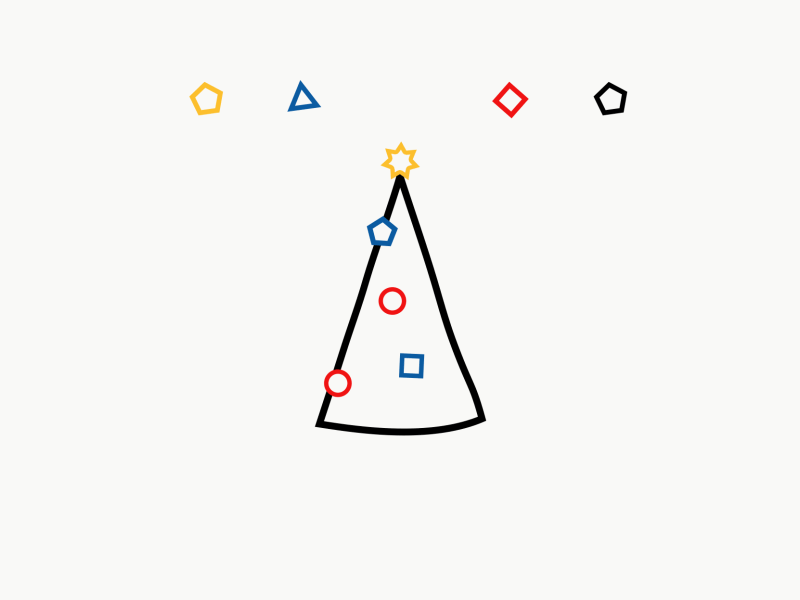 IT'S OVER animtion celebration christmas decorations festive keyframe over smash tree