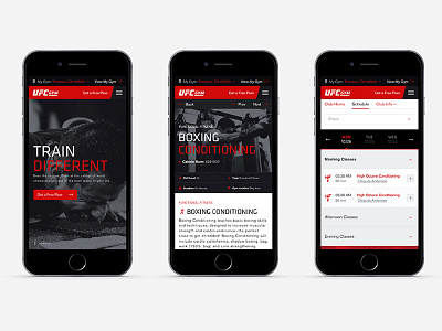 UFC GYM: Website desktop html5 mobile responsive rwd ufc ui ux website