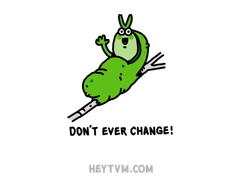 Don't ever change animation gif heytvm illustration youcandoit