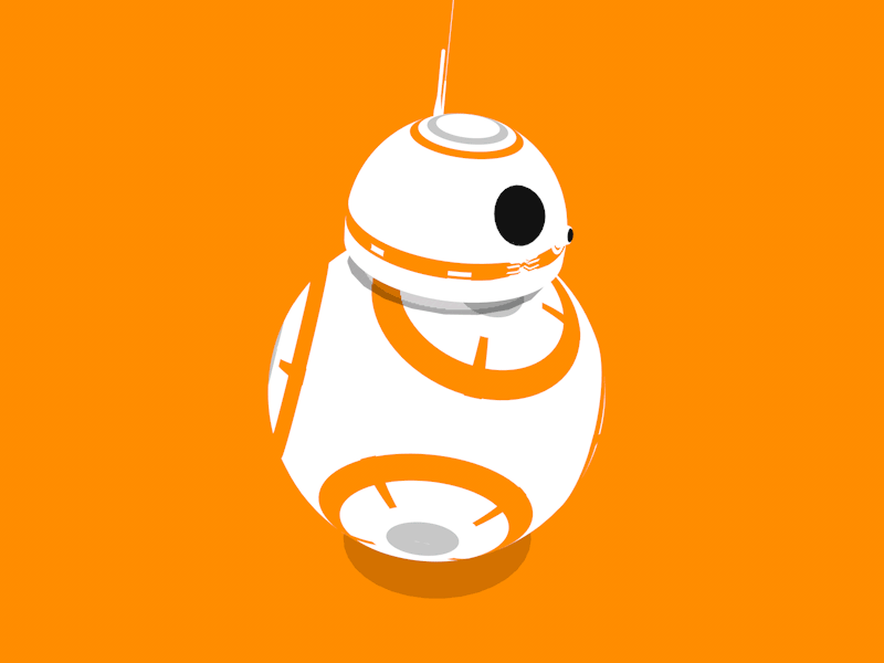 BB-8 = Karma Points, right? 3d bb 8 bb8 cel shading star wars