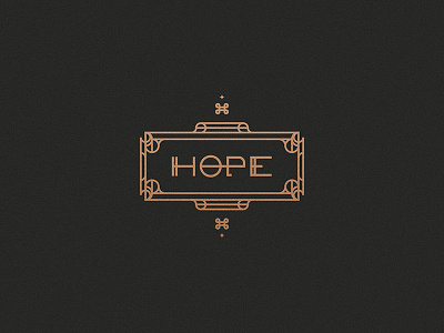 Hope black geometric gold line pattern stars texture type typography vector