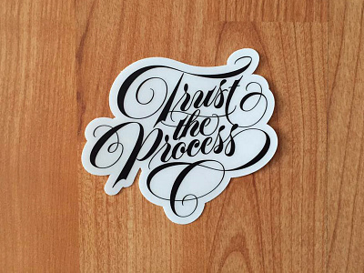 Trust the Process Clear Sticker lettering sticker trust the process