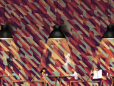 Texture a cup of tea giovanna giuliano illustration lounge bar people pub texture warm coffee