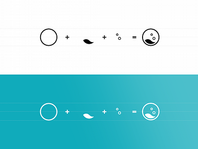 Logo breakdown boiler breakdown bubble circle framer logo negative prototype sketch