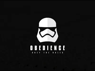Obedience icon logo mark minimalist obedience obey star wars stormtrooper