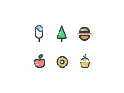 Holiday Icons apple cake christmas food holiday iconography icons new year sweet tree