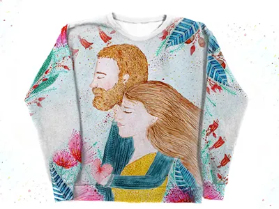 Art clothes clothe flowers illustration ink leaves particles people texture tshirt watercolor