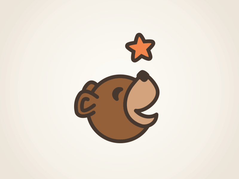 My Little Dipper bear cub cute dipper gif little logo logotype mark stars