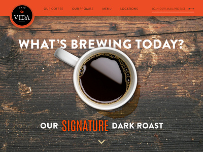 Daily UI - Day 3 coffee daily landing page ui vida