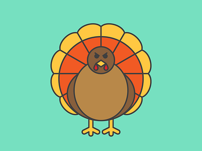 It’s an ICD-10 Thanksgiving - Evil Turkey animal bird blog evil holiday icd10 icon illustration november turkey vector webpt