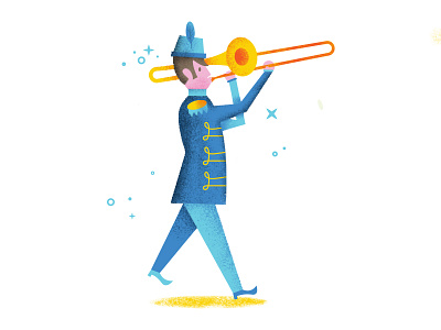 One man band band marching band music trombone