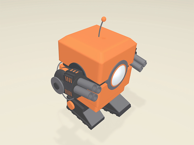 Nerf Robot bot cinema 4d gun mech nerf nerf dart robot turret walk