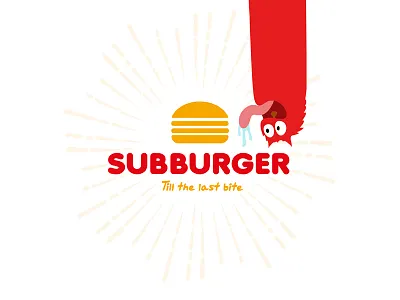 Mr. Red cartoon flat illustration red subburger