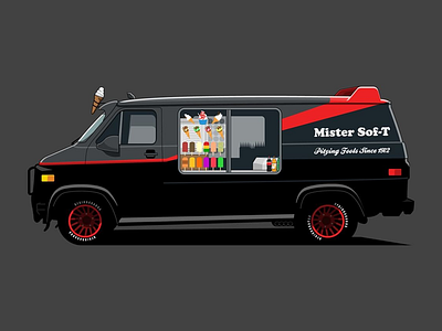 Mister Sof-T ice cream illustration pitying fools the a team