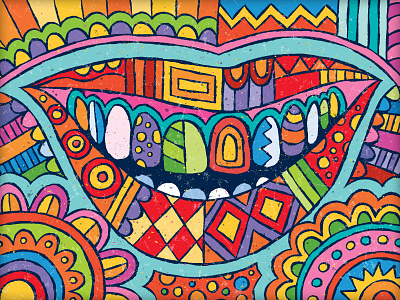 Smile More dental digital drawing textures vonster