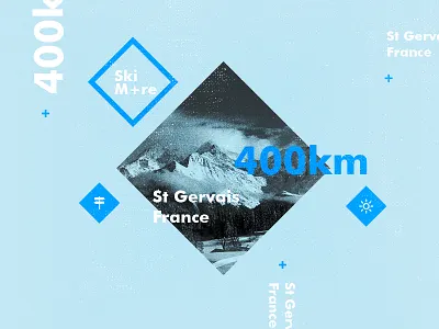 Ski M+re - St Gervais branding icon icons layout logo mountain ski type ui