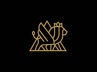 Good King branding clean crown design gold icon king line lion logo mark minimal