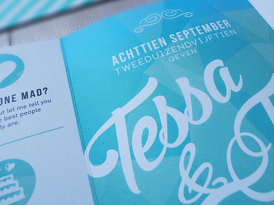 Achttien september tweeduizendvijftien invite wedding