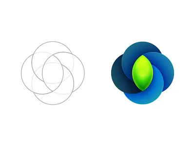 Rotate Logo blue graphic green logo logos rotate vector