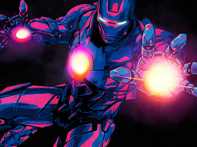 Iron-man art character comicbook illustration illustrator ironman marvel photoshop triangles