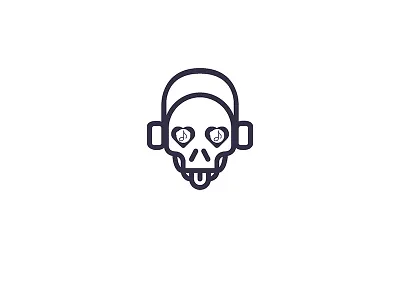 MrMusicMad headphone logo music proposel skull