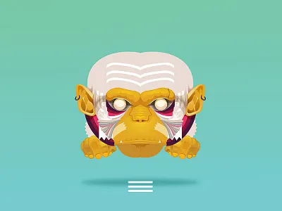 Chimp. Tótem chimp illustration omegaz vector