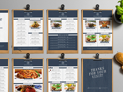 Classy Food Menu 5 bar classy design drink elegant food illustrator logos luuqas menu restaurant template