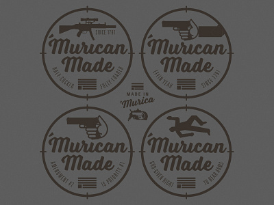 'Murican Made america badge gun control guns logo murica seal target