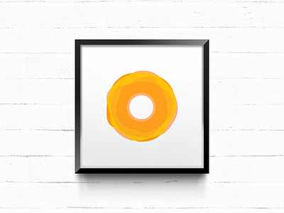 Sun abstract art canvas orange sun wall yellow