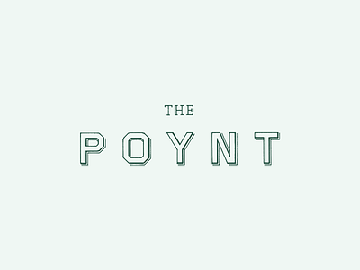 The Poynt bar brand branding custom hand drawn hospitality logo mark restaurant wordmark
