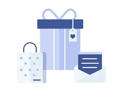 Categories - Gift gifts illustration letter love note shopper shopping vector