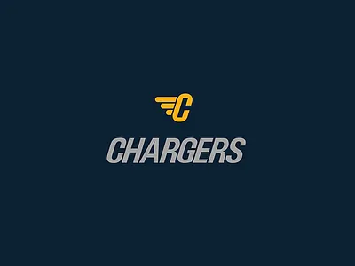 Chargers bike ch chargers delivery logo logoflow negative space wing