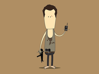Yippee Ki Yay cartoon die hard illustration popbods retro yippee ki yay