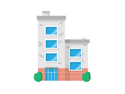 Buildings badge building city flat icon illustration illustrator material vector