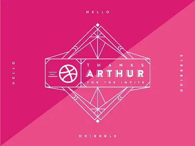 Dribbble Thanks! dribbble geometric invite lines thank you