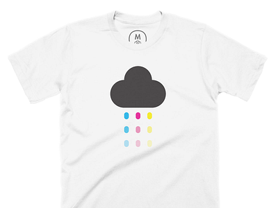 CMYK - Cotton Bureau! black cloud cmyk cotton bureau cyan magenta process printing rain t shirt yellow