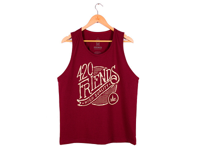 Lettering 420 Friends lettering retro rusty t shirt tank top vintage