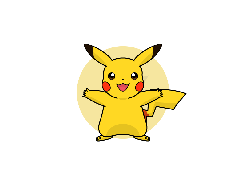 Pikachu electric illustration pikachu pokeball pokemon summerproject vector