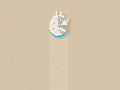 Dreaming of Jakku desert geek illustration jakku millennium falcon star wars