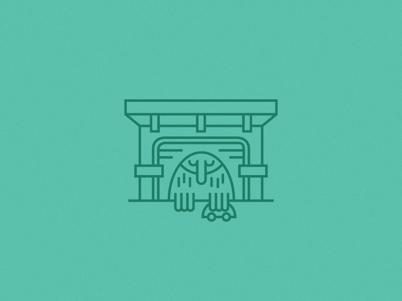 Fremont Troll green icons landmark monoweight pnw print seattle