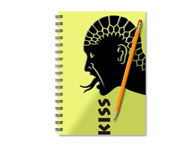 Notebook Kiss black calvo head kiss lingua serpente testa