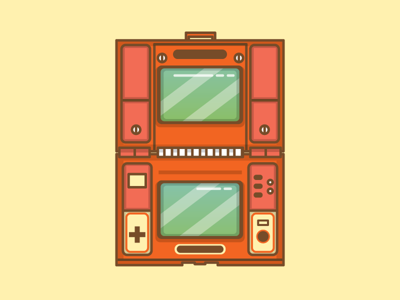 Game & Watch 80s game handheld illustration nintendo video game