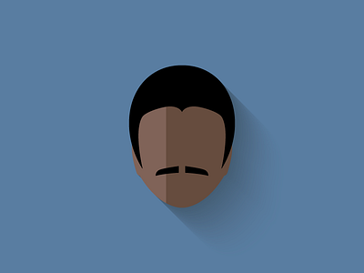 Lando Calrissian Flat Design Icon character design flat design icon icon design lando long shadow design star wars